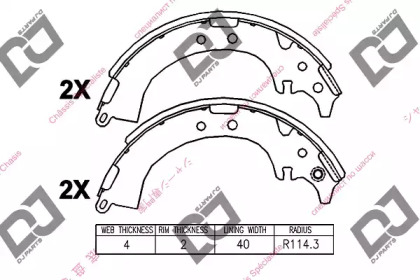 Комлект тормозных накладок DJ PARTS BS1231